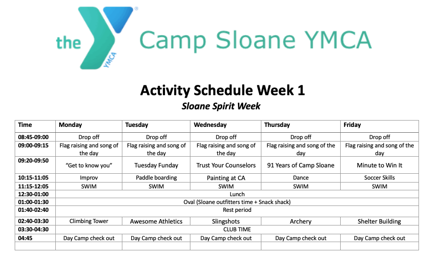 Day Camp — Camp Sloane YMCA